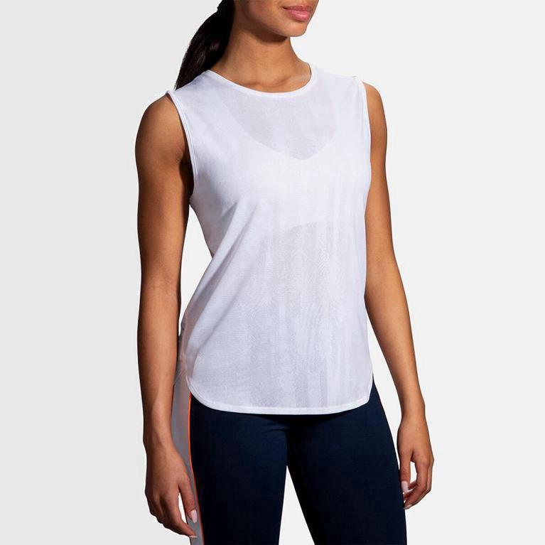 Brooks Spirit NZ - Women's Running Tank Top - White (52149-TGYC)